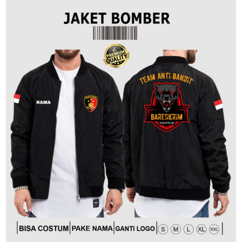 JAKET BOMBER TEAM KHUSUS ANTI BANDIT BARESKRIM POLRI POLDA METRO JAYA | JAKET BOMBER POLISI BARESKRI