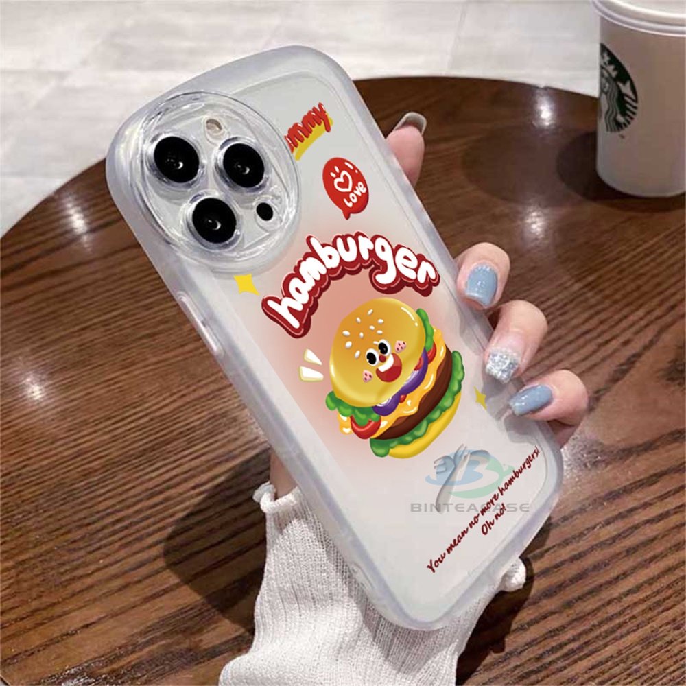 Casing TPU OPPO A77S A57 2022 A15 A16 A16K A54 A53 A12 A5S A7 A3S A31 A52 A83 A92 A37 F9 A1K F1s Motif Yummy Hamburger