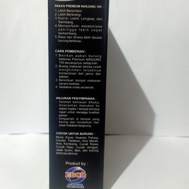 Nanjung 105 premium ebod jaya - voer 500gr ebod jaya