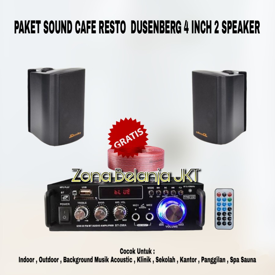 PAKET SOUND SYSTEM CAFE RESTO SPEAKER DUSENBERG 4 INCH 2 SPEAKER ( SET 1 )