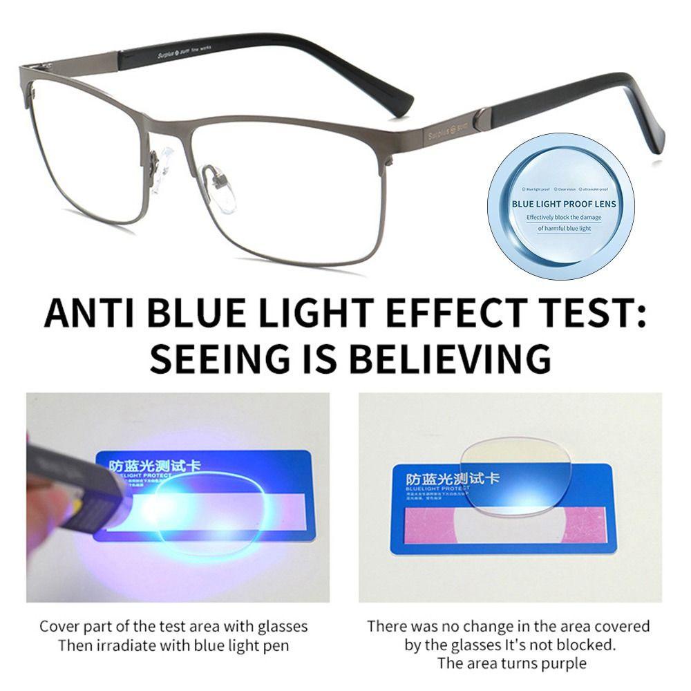 Lily Business Kacamata Baca Pria Wanita Frame Metal Klasik Vintage Anti-Blue Light