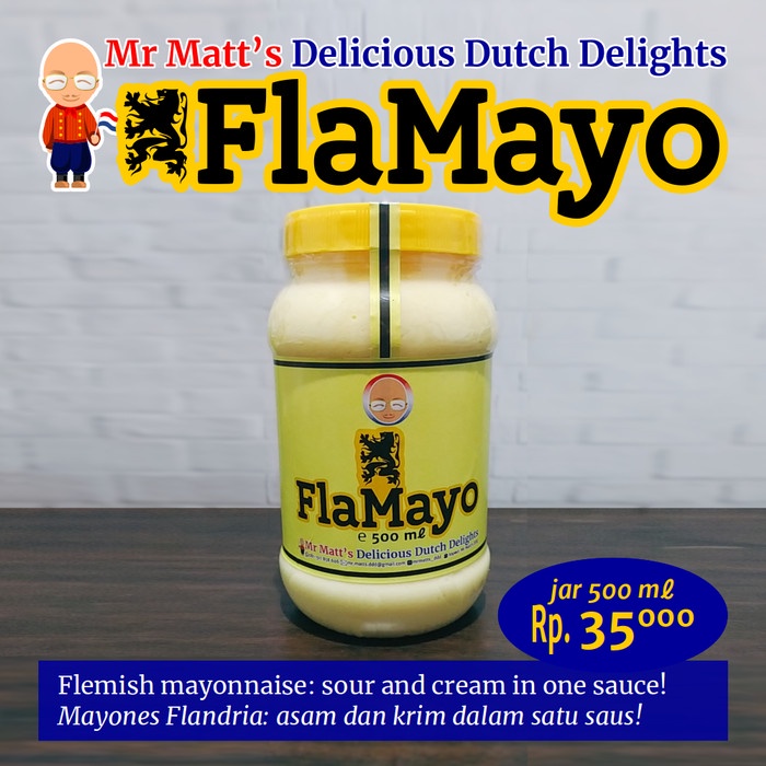 

FLAMAYO: FLEMISH MAYONNAISE (500 ML) (VLAAMSE MAYO, MAYONES FLANDRIA)