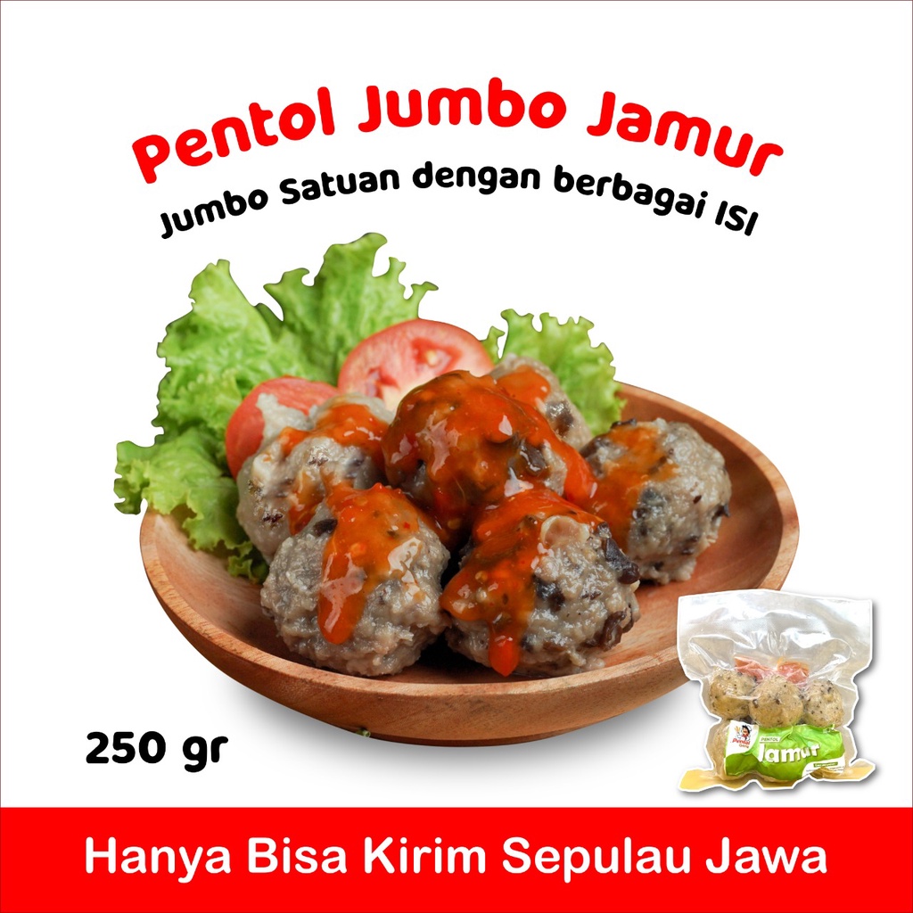 Jual [satuan] Pentol Buto Jamur Pentol Jumbo Isi Jamur Sambal Khas