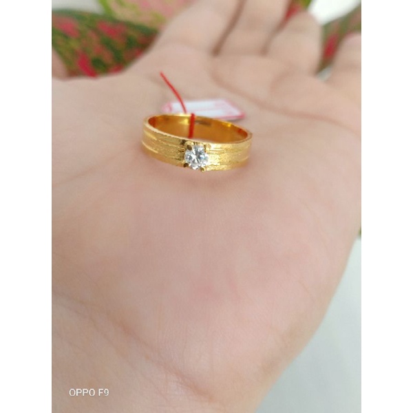 cincin kawin perak asli 925 di lapisi emas 22karat
