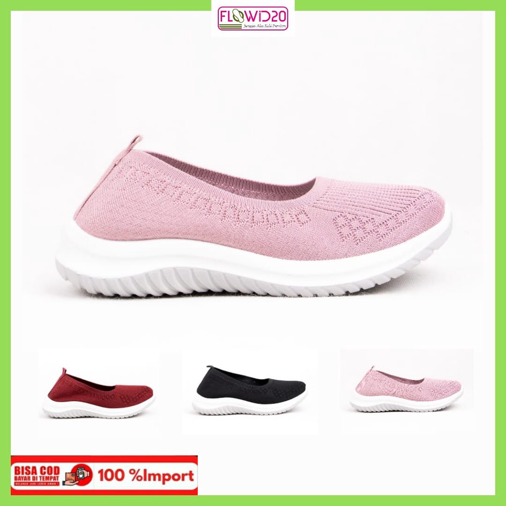 sepatu flat shoes wanita import flat shoes rajut import 107