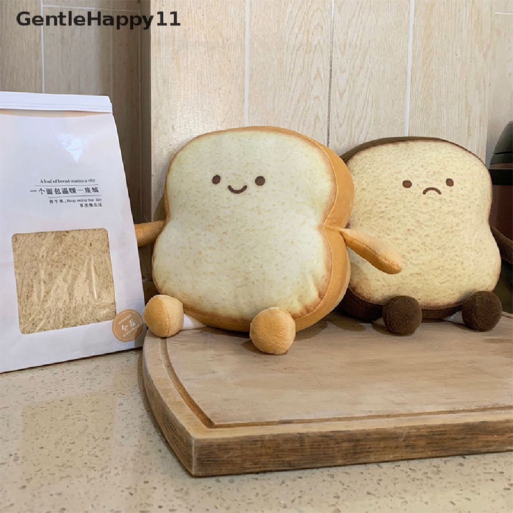 Gentlehappy Mainan Boneka Bantal Stuffed Plush Roti Tawar Lucu Untuk Sofa