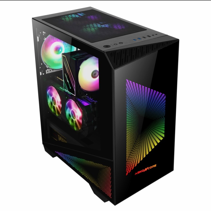 ABKONCORE TENGRI T750G Sync V1 | Glass LED + 1 Fan RGB | Gaming Case