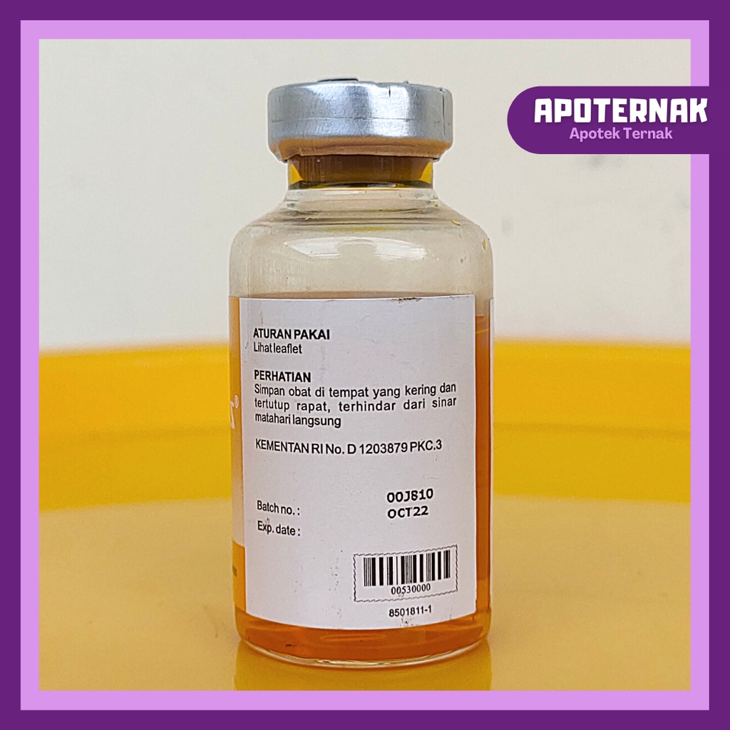 VITAMIN B KOMPLEKS 20 mL | Injeksi Vitamin B Kompleks Untuk Sapi, Kuda, Babi, dan Unggas | MEDION | Apoternak