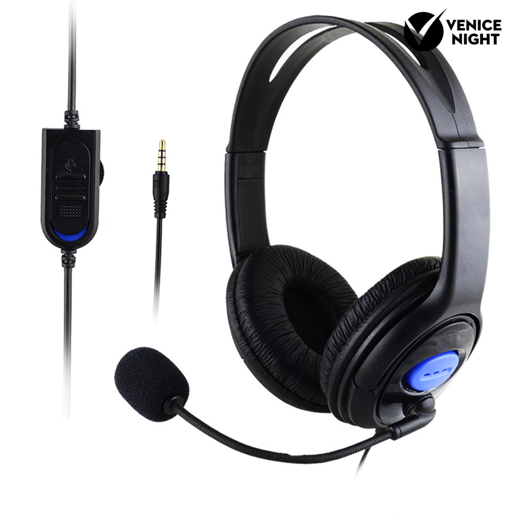 (VNEP) (Berkabel) Headset Headphone Pengurang Kebisingan Stereo 3,5mm untuk Kursus Online Game