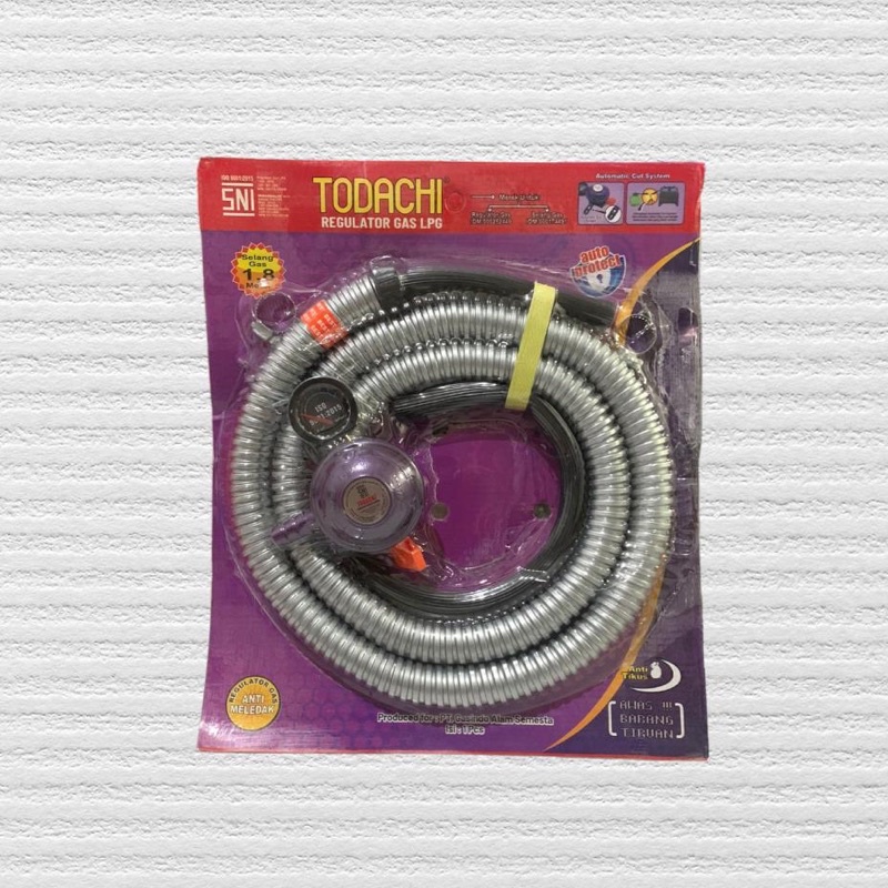 Selang Gas Paket + Regulator Tekanan Rendah Caisar Premium / TODACHI SNI