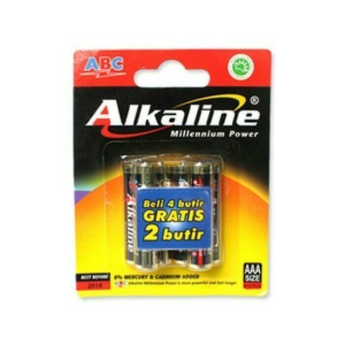 PROMO Baterai/Batre/Battery/Batre ALKALINE ABC AAA ISI 6 (KECIL)