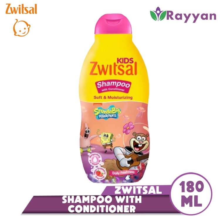 Zwitsal Kids Shampo With Conditioner 180ml Blu Clean &amp; Fresh Harum Lemon