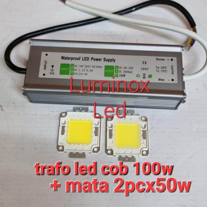trafo led cob 100 watt 100w driver led 100watt set lampu 100 w HPL