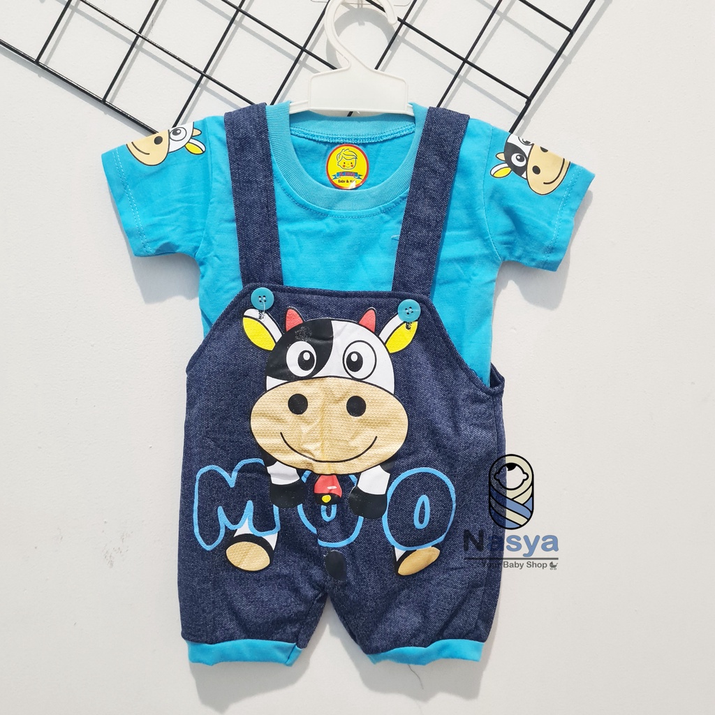 [JC-008] Setelan Kodok Bayi /Jumper Baby Gambar Karakter (0-6 bulan)