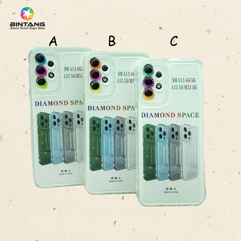 CASE DIAMONDS SPACE CASE WITH RAINBOW CMR REALME C30 NARZO 50I PRIME  C31 C35 NARZO 50A PRIME