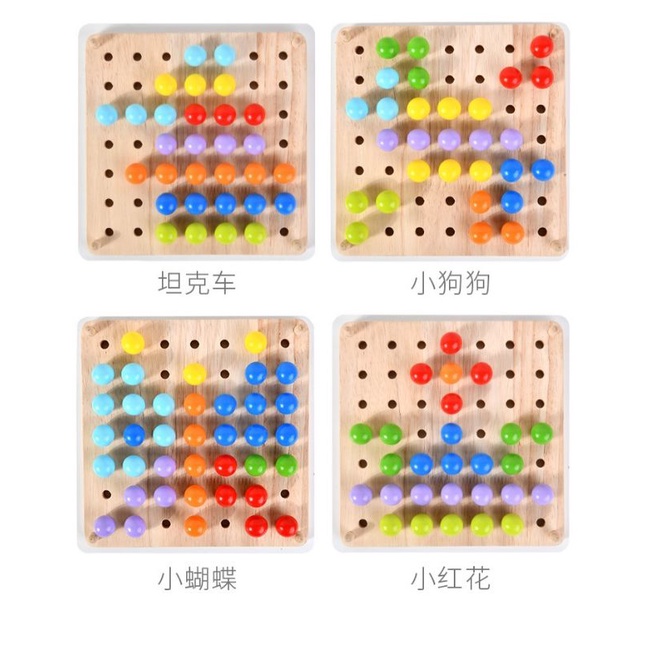 mainan beads and nail puzzle / mainan edukasi anak