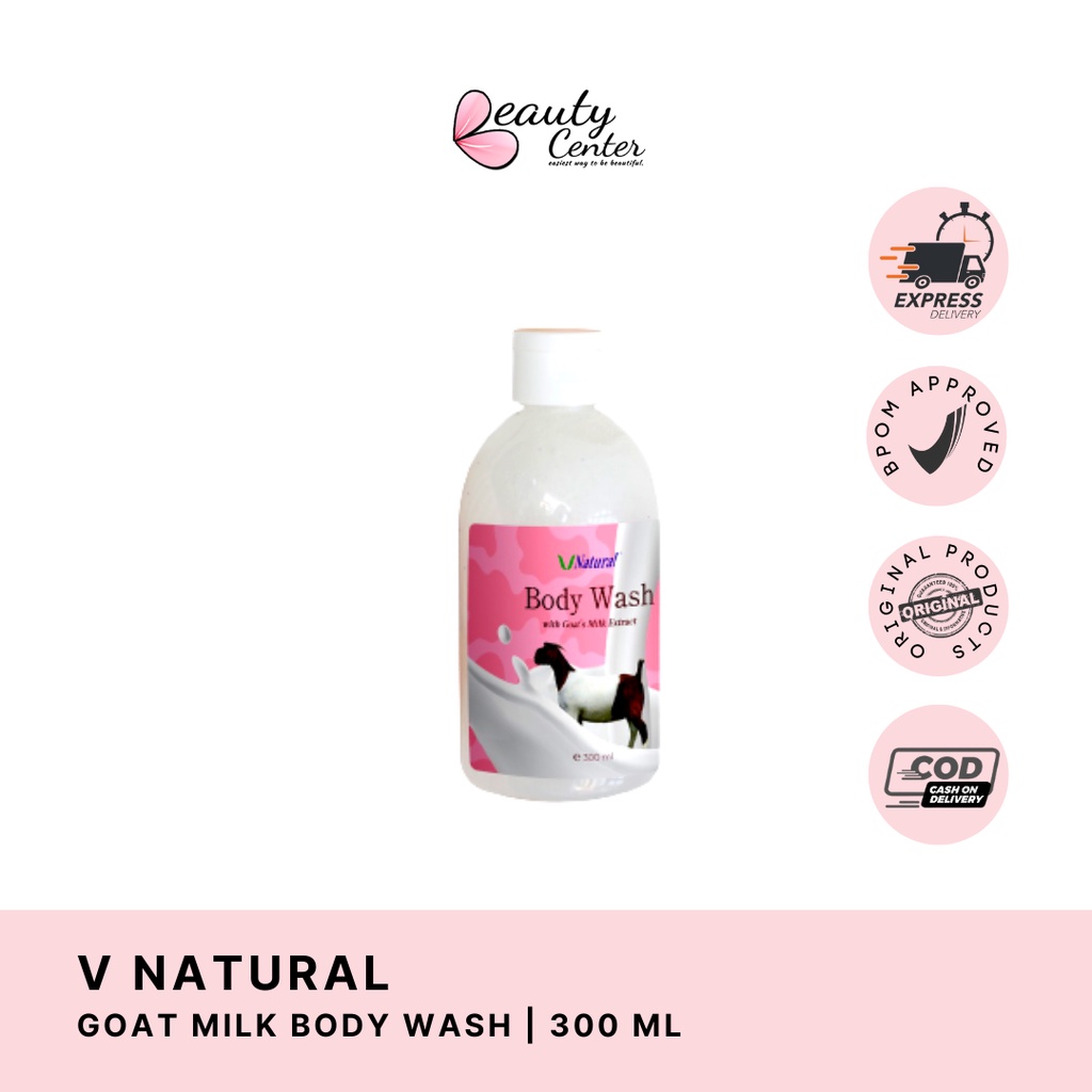 V Natural Brightening Body Wash - Goat Milk ( Susu )
