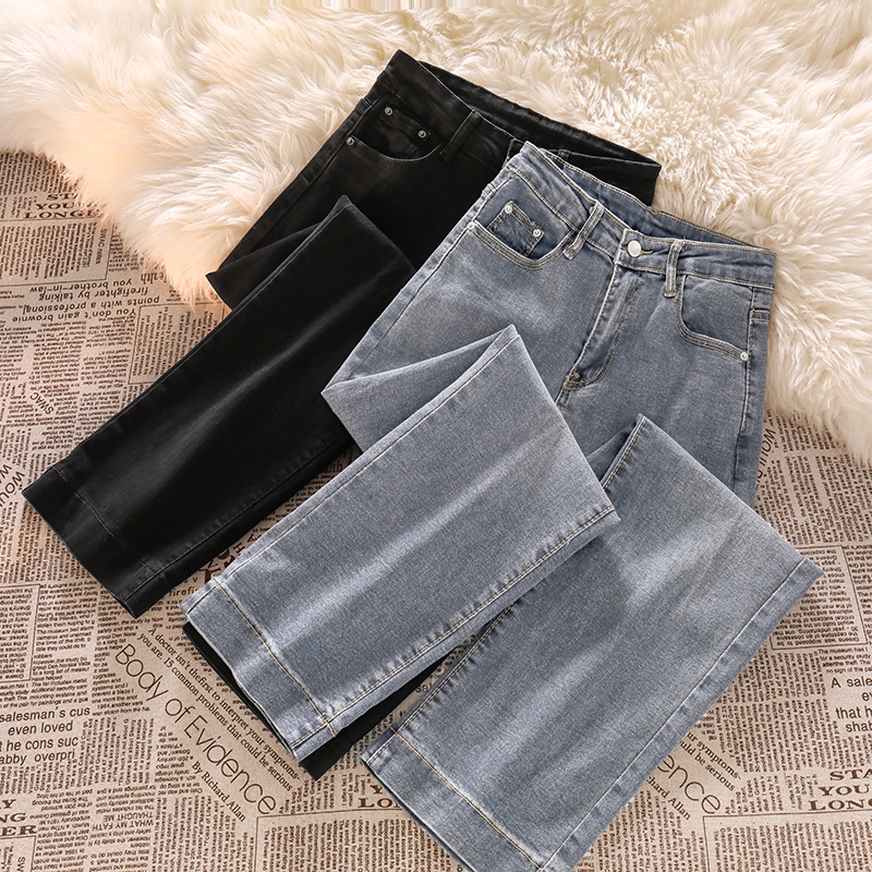 Highwaist Lurus Jeans Wanita Ada Melar Skinny Jeans Impor