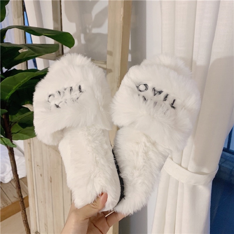 Home Slipper Sendal Rumah Indoor Kamar Sandal Hotel Empuk Bulu Tebal Premium Korea