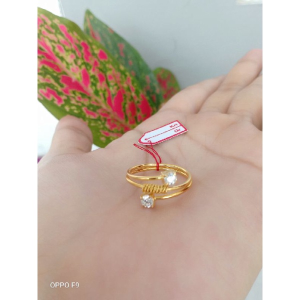 cincin perak asli 925 lapis emas 22karat
