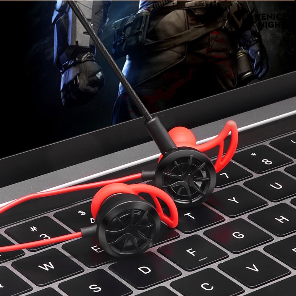 (VNEP) (Berkabel) T10/T16 Universal In-Ear Noise Reduction Bass Gaming Earphone dengan Mic