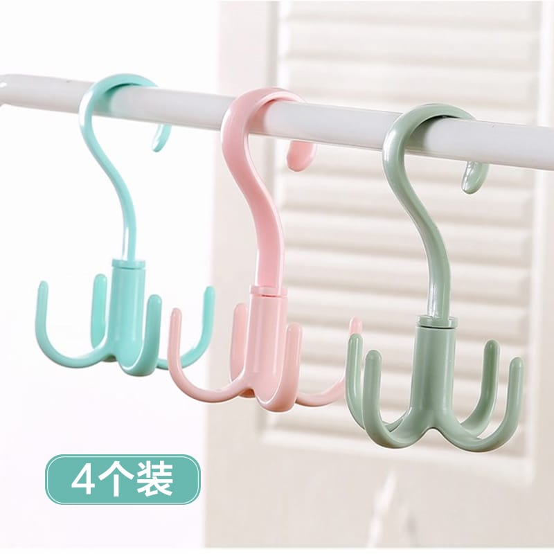 Gantungan Hanger Serbaguna Dengan 4 Kail Rotating Hanger 360 Degree