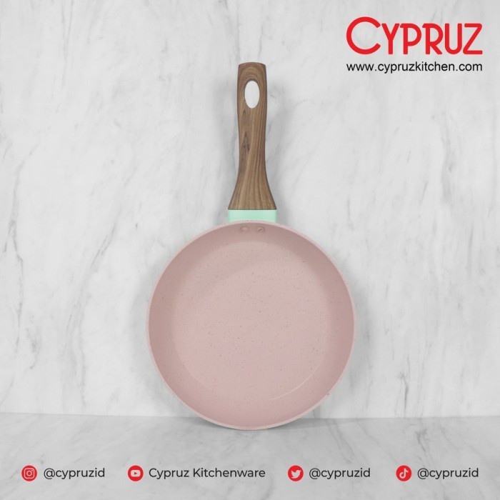 Cypruz FP-0695 Color Marble Pink Fry Pan Induksi Anti Lengket 22cm