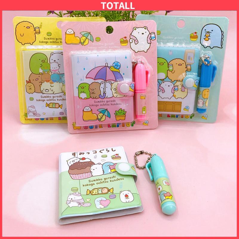 COD Kartun Kreatif  Notebook Portabel Mini  Dengan Set Bolpoin-Totall