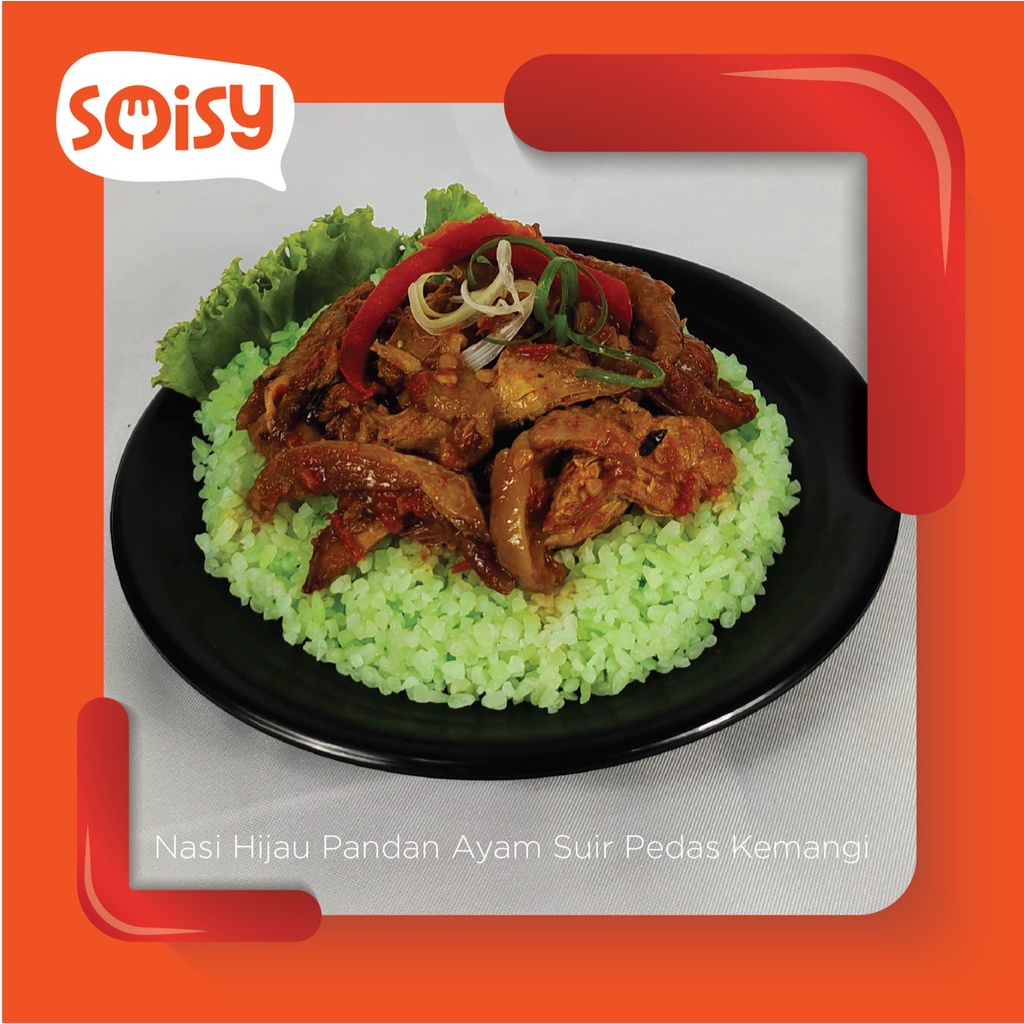 

SOISY Nasi Hijau Pandan & Ayam Suir Pedas Kemangi