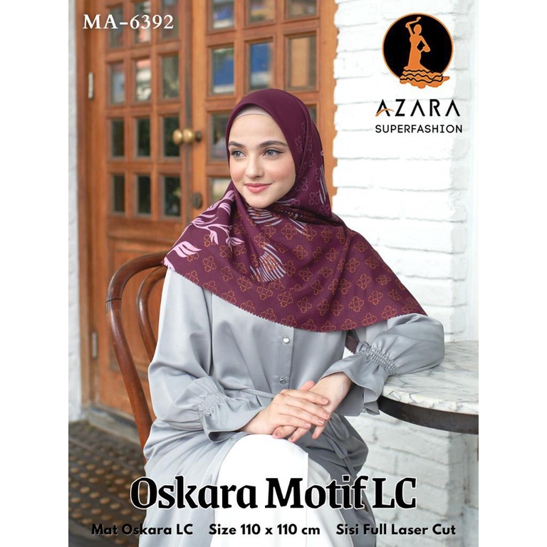 PILIH WARNA Azara Hijab Segi Empat Oskara Motif Lasercut Jilbab Murah