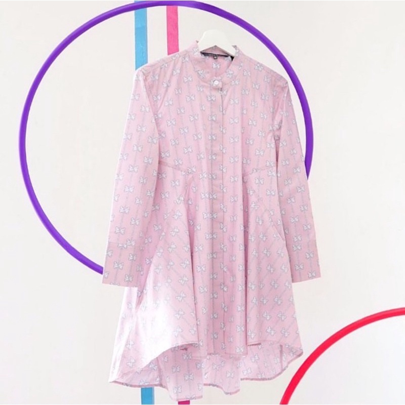 Yumi Shirt Pink Preloved benang jarum