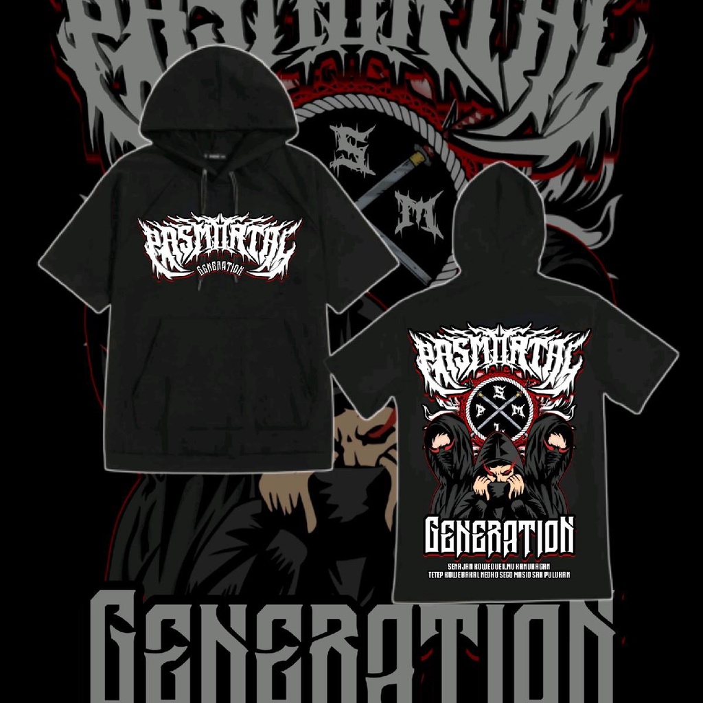 TS HOODIE PASMORTAL GENERATION PUTIH DESAIN TERBARU BAHAN PREMIUM
