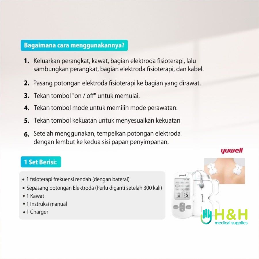 Alat Pijat Elektrik Yuwell Tens SDP 330/ / Alat Pijat Pundak Pijat Tangan / Nerve and Muscle Stimulator Yuwell / Stimulator syaraf dan otot Yuwell