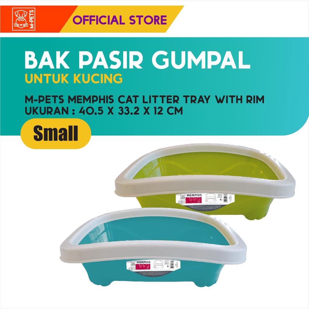 M-Pets Memphis Cat Litter Tray With Rim Small /Tempat Pasir Kucing