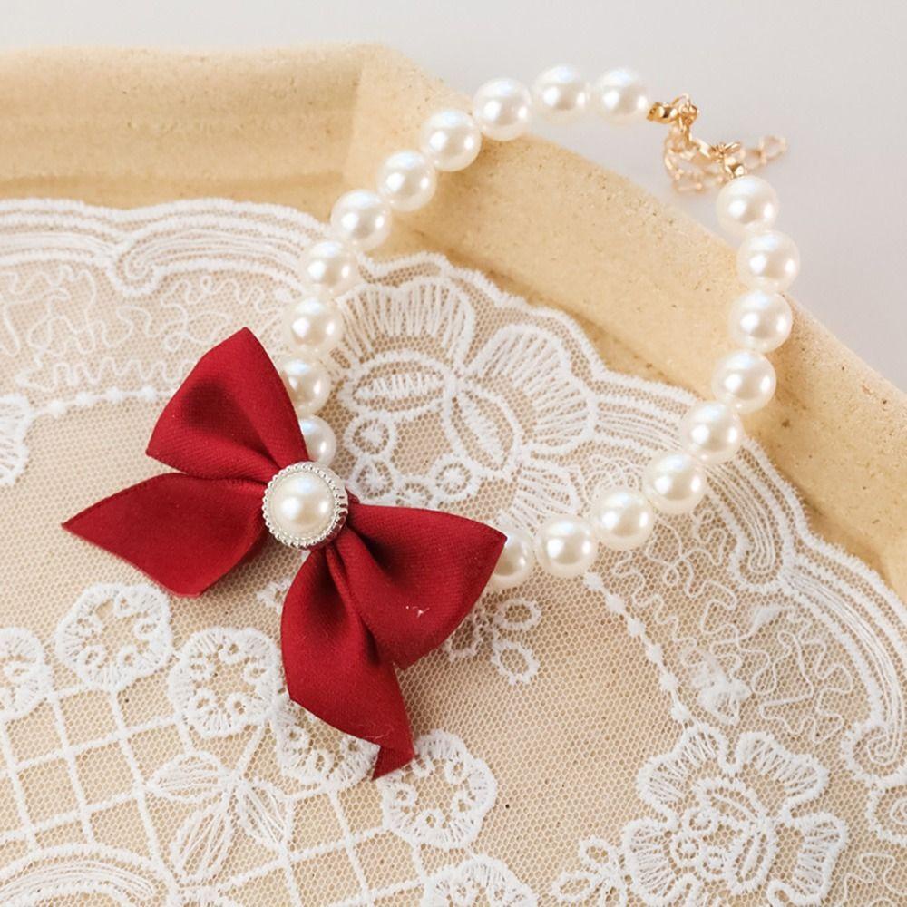 REBUY Rebuy Pet Collar Gift Indah Pet Hias Kitten Puppy Perhiasan Aksesoris Hewan Peliharaan Kucing Kerah