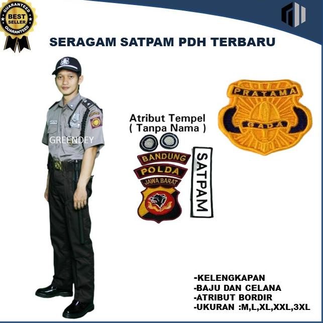 Murah Meriah BAJU SERAGAM PDH SATPAM TERBARU COKLAT SETELAN PDH KREM COKLAT SATPAM TERBARU 2022