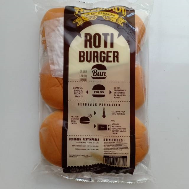 

Bernardi Roti Burger Polos 300gr Instant Sameday Ready Sukmajaya