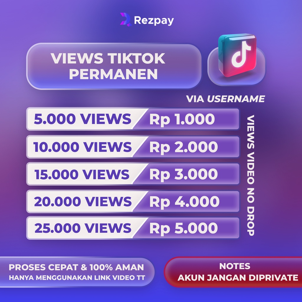 Jual TIKTOK VIEWS JASA TAMBAH VIEWS TIKTOK VIEW TIKTOK MURAH