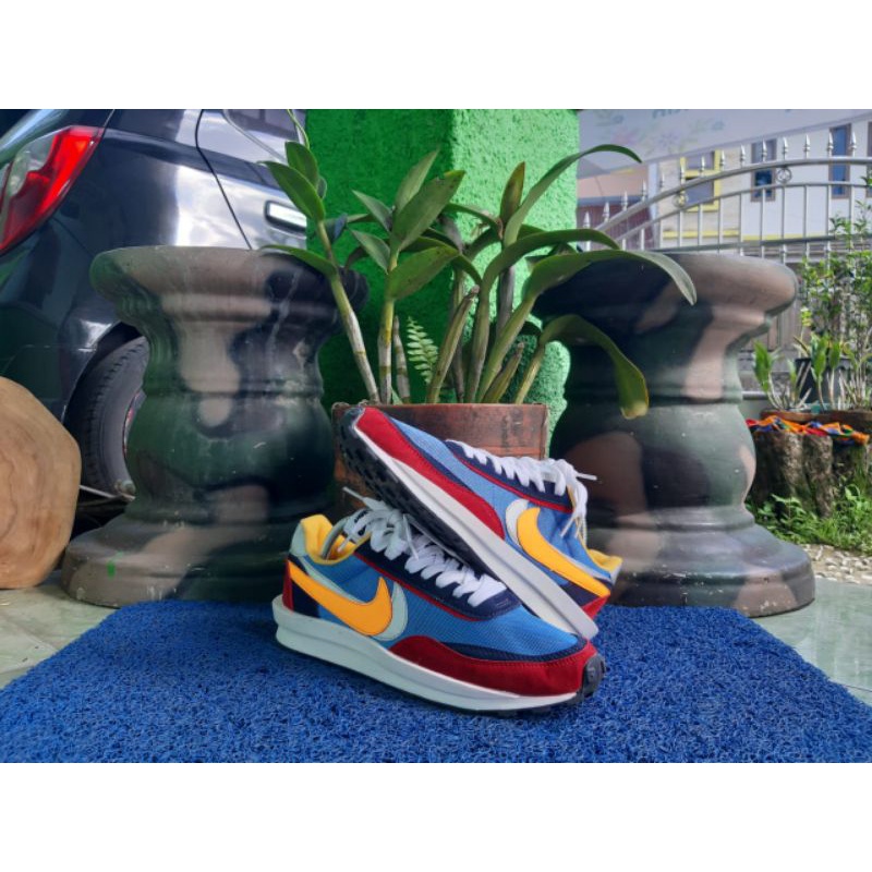 SEPATU NIKE X SACAI HYBRID WAFFLE DAYBREAK MULTICOLOR SIZE 44 LIKE NEW