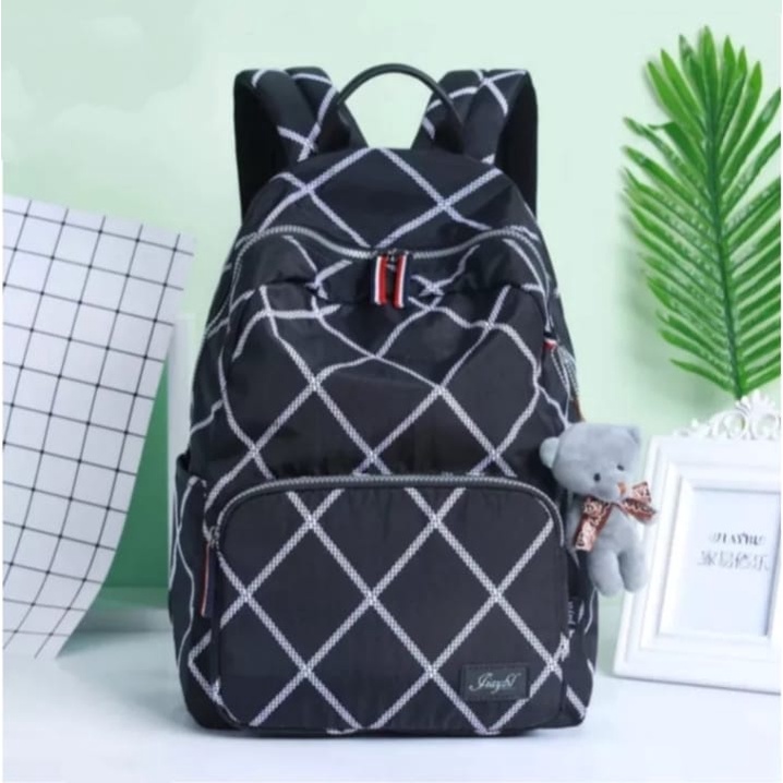 Diobrale - Tas Ransel Anak Perempuan Karakter Lucu TK SD SMP Simple Kasual Backpack Korean Style Murah 2023