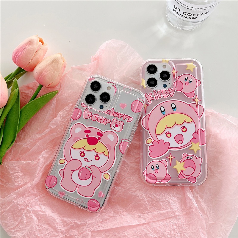 Soft Case TPU Motif Kartun Beruang Untuk IPhone 14 13 12 11 Pro Max