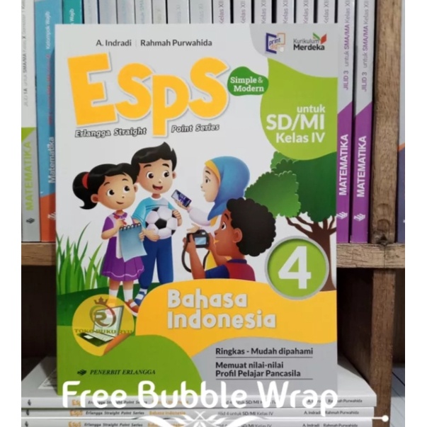 ORI harga satuan buku teks ESPS kurikulum merdeka untuk SD/mi kelas 4 edisi terbaru penerbit Erlangga