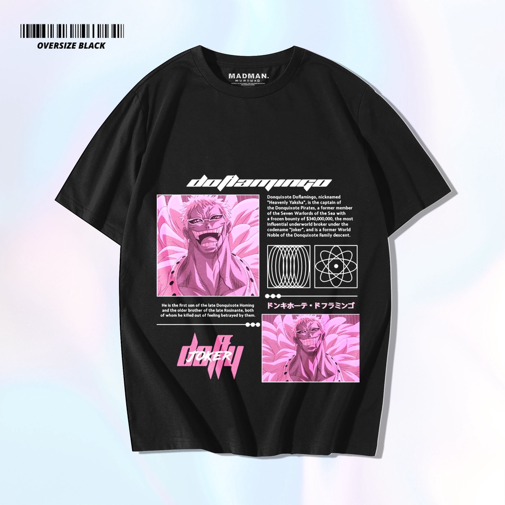 MADMAN Kaos Oversize One Piece Doflaminggo Premium | Kaos Distro Oversize | HO