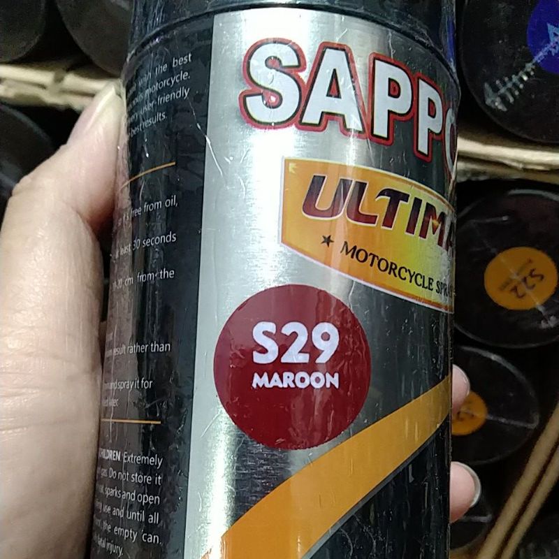 cat spray pilok pilox cat semprot sapporo ultimate S29 maroon merah hati saporo 400ml