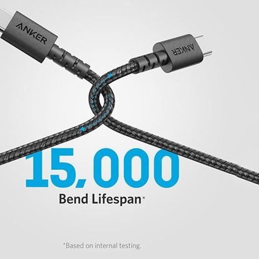 Kabel Charger Anker Powerline Select+ C to C 2.0 3ft - A8032 - Hitam