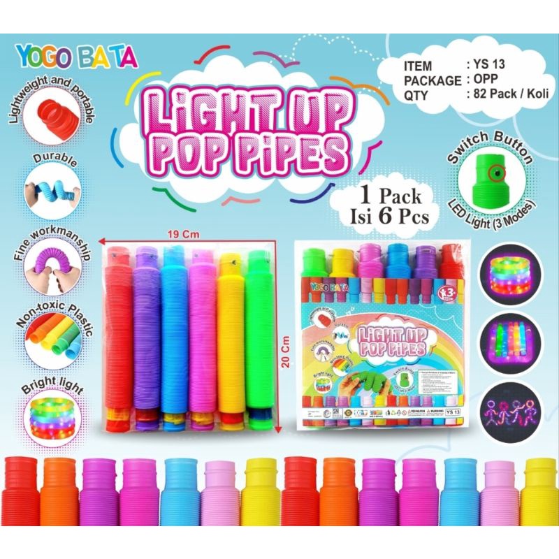 MAINAN POP LED / POP TUBE / SELANG LAMPU