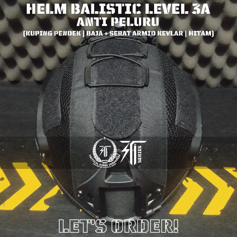 PROMO DISCOUNT Helm Balistik Tactical Anti Peluru Balistic Level 3A (Stock Terbatas) - Kuping Pendek