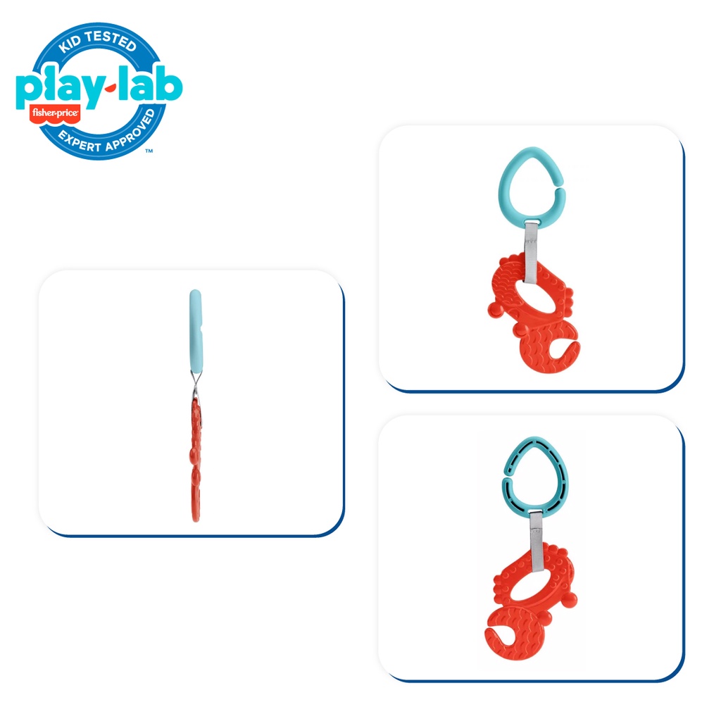 Fisher Price Red Crab Teether - Mainan Gigitan Anak