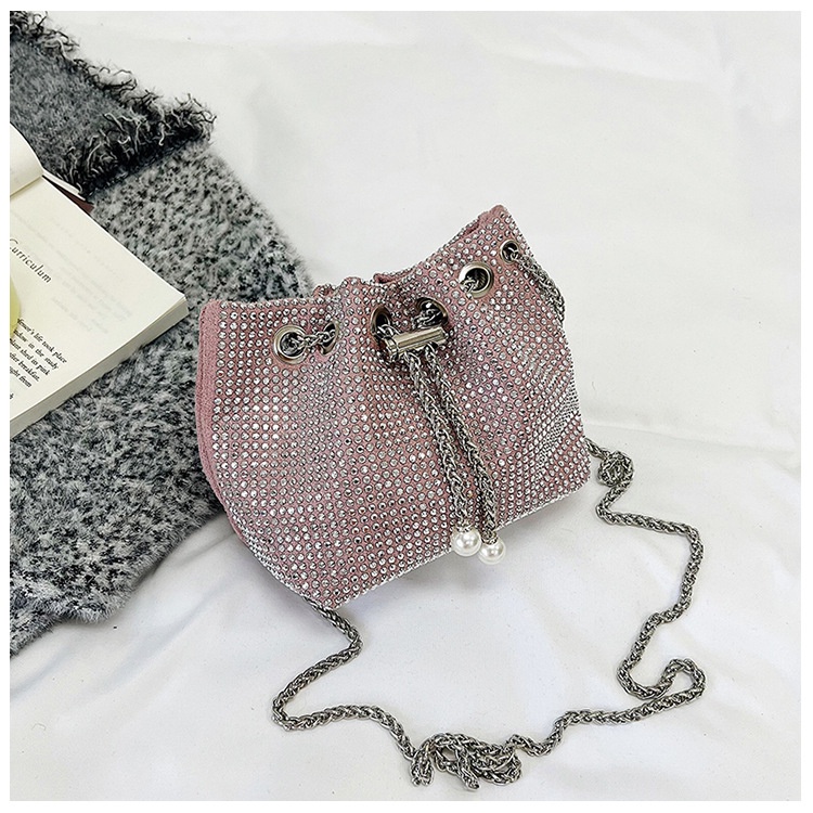 TASHAPPY CR7867 Tas SELEMPANG Wanita Bucket Manik Serut Fashion Tali Rantai import model korea supplier tas import