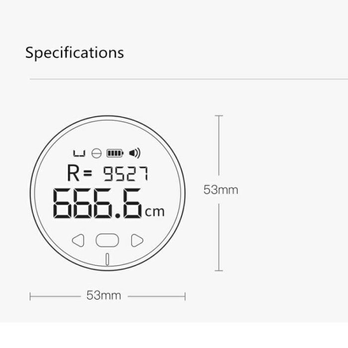 Duka Small Q 8 in 1 Electric Ruler Meteran Meteran Digital Display LCD